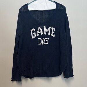 Navy 'Game Day' Knit Sweater
